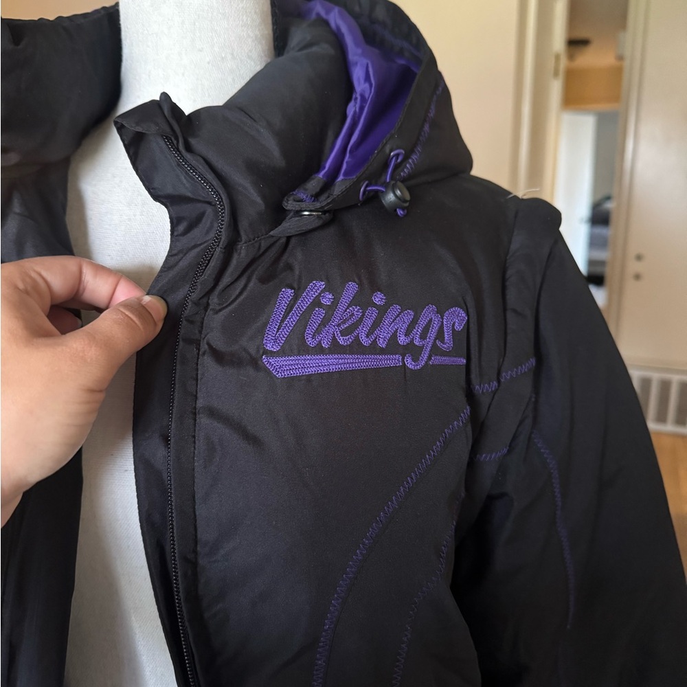 NFL Reebok Black and Purple Vickings Jacket